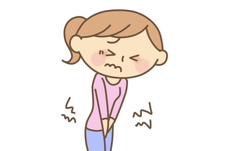 尿意を我慢する女性のイメージ